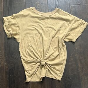 Wild Fable Tan Knotted Tee